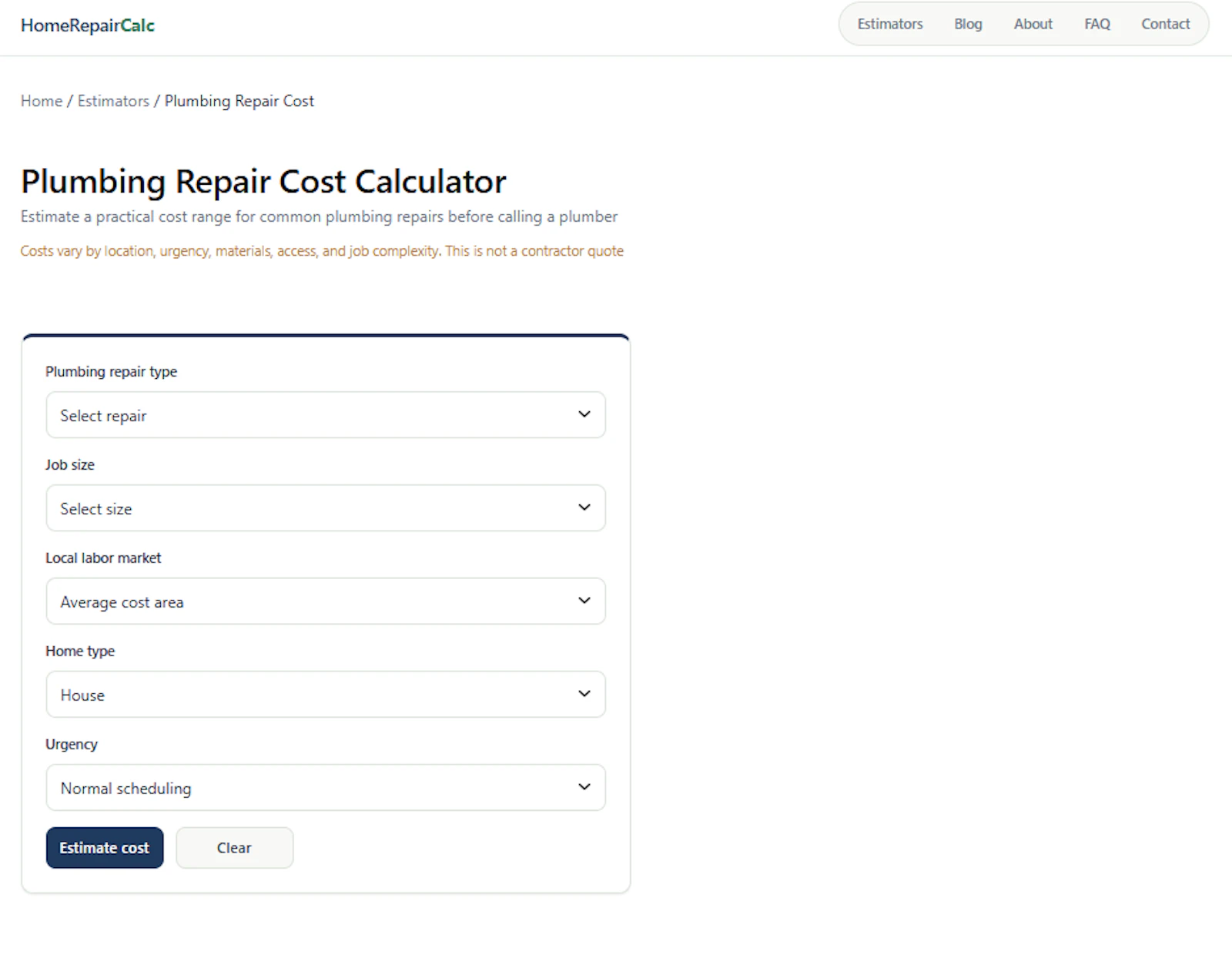 HomeRepairCalc screenshot 3