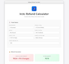 IRCTC Refund Calculator gallery image