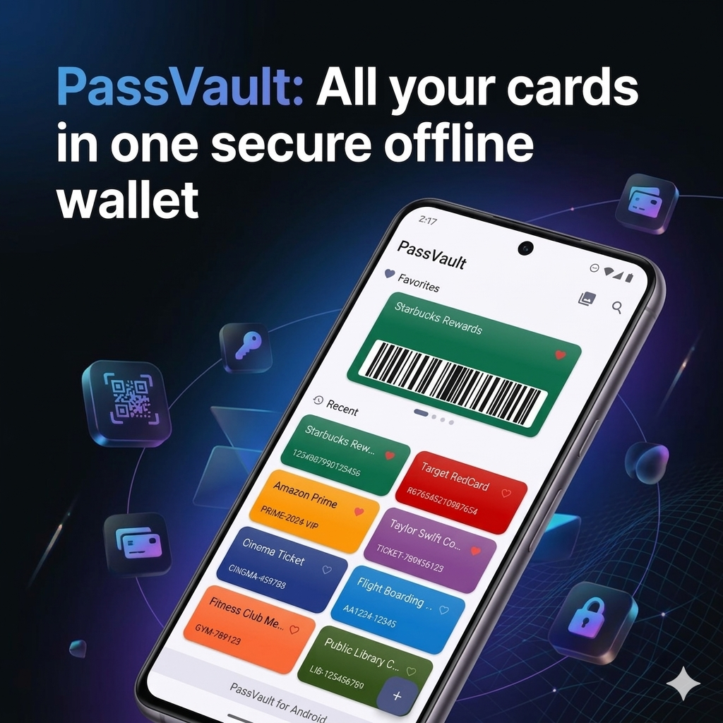 PassVault – Secure QR & Barcode Wallet gallery image