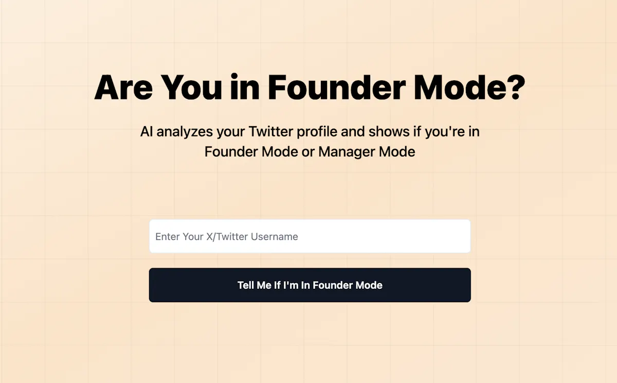 Founder Mode Checker