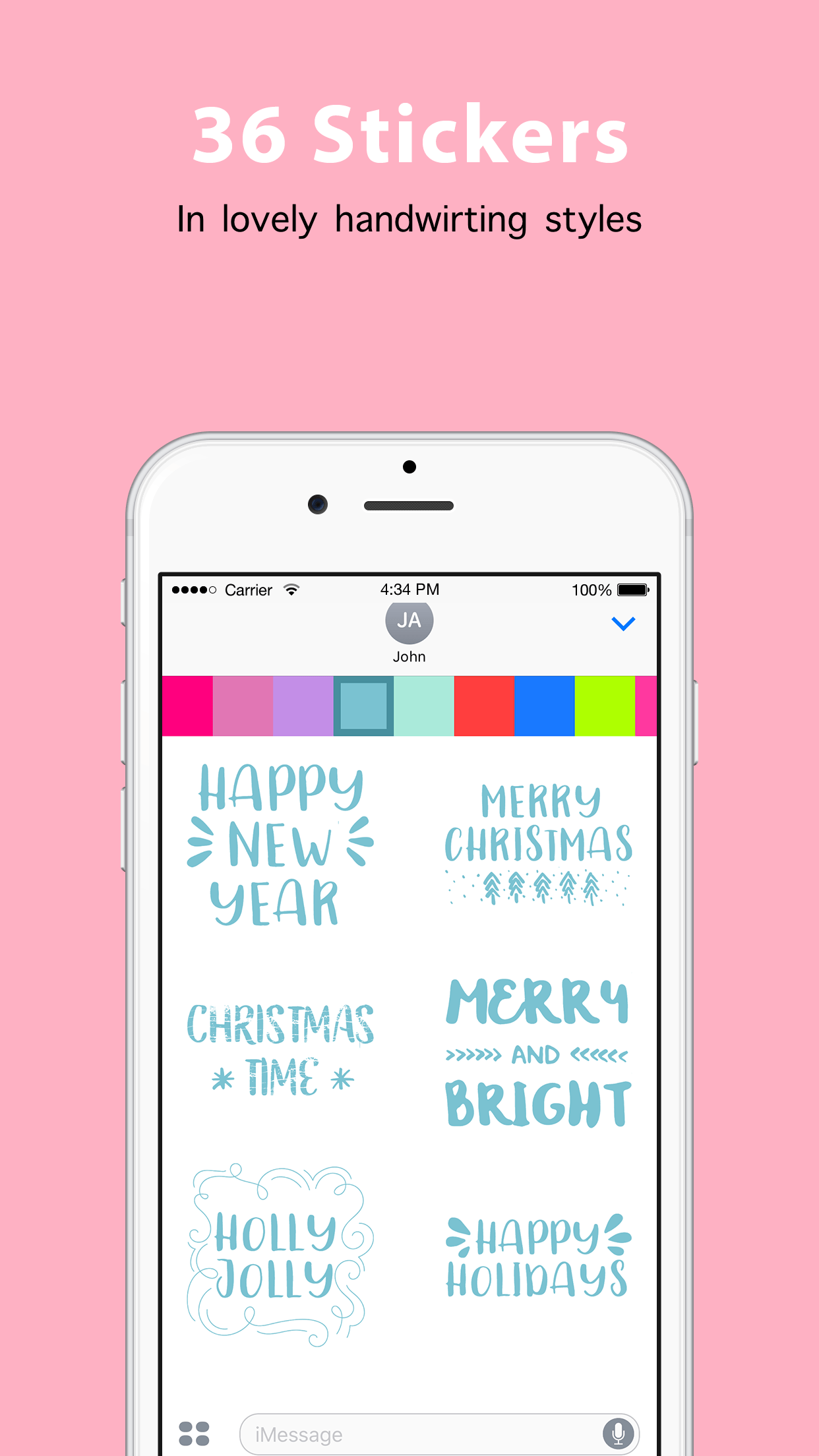 Xmas Greeting - Color Christmas Greetings Sticker gallery image