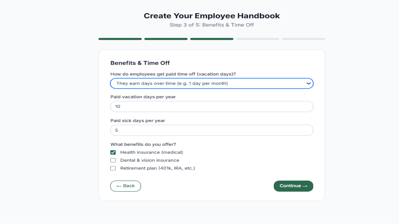 Employee Handbook Generator gallery image