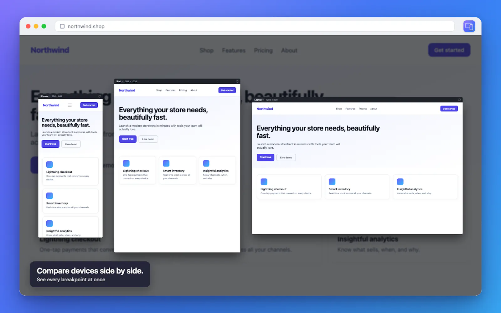 Responsive View screenshot 4