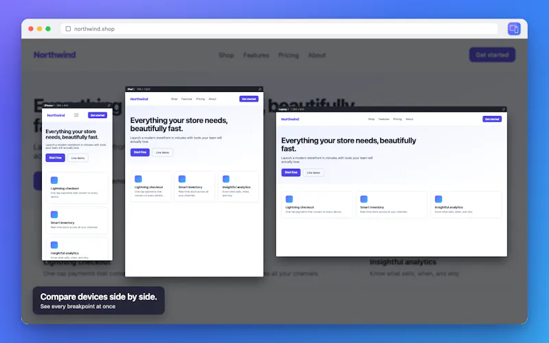 Responsive View screenshot 4
