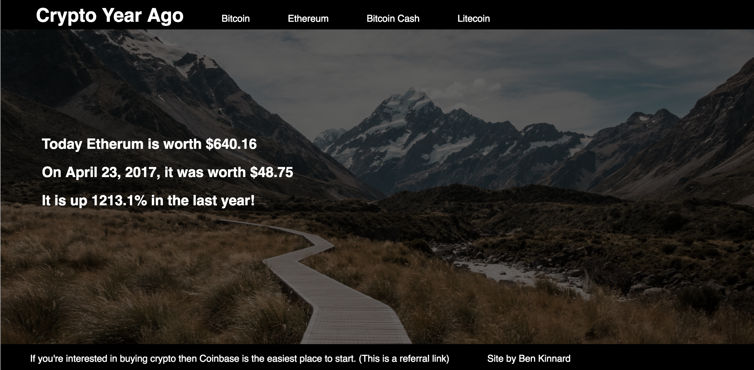 CryptoYearAgo gallery image