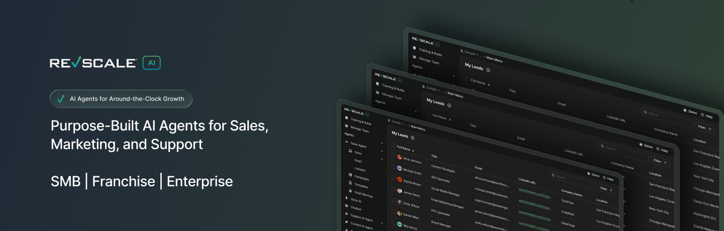 Revscale v3 - AI Agents - Screenshot 3 showing product features and functionality
