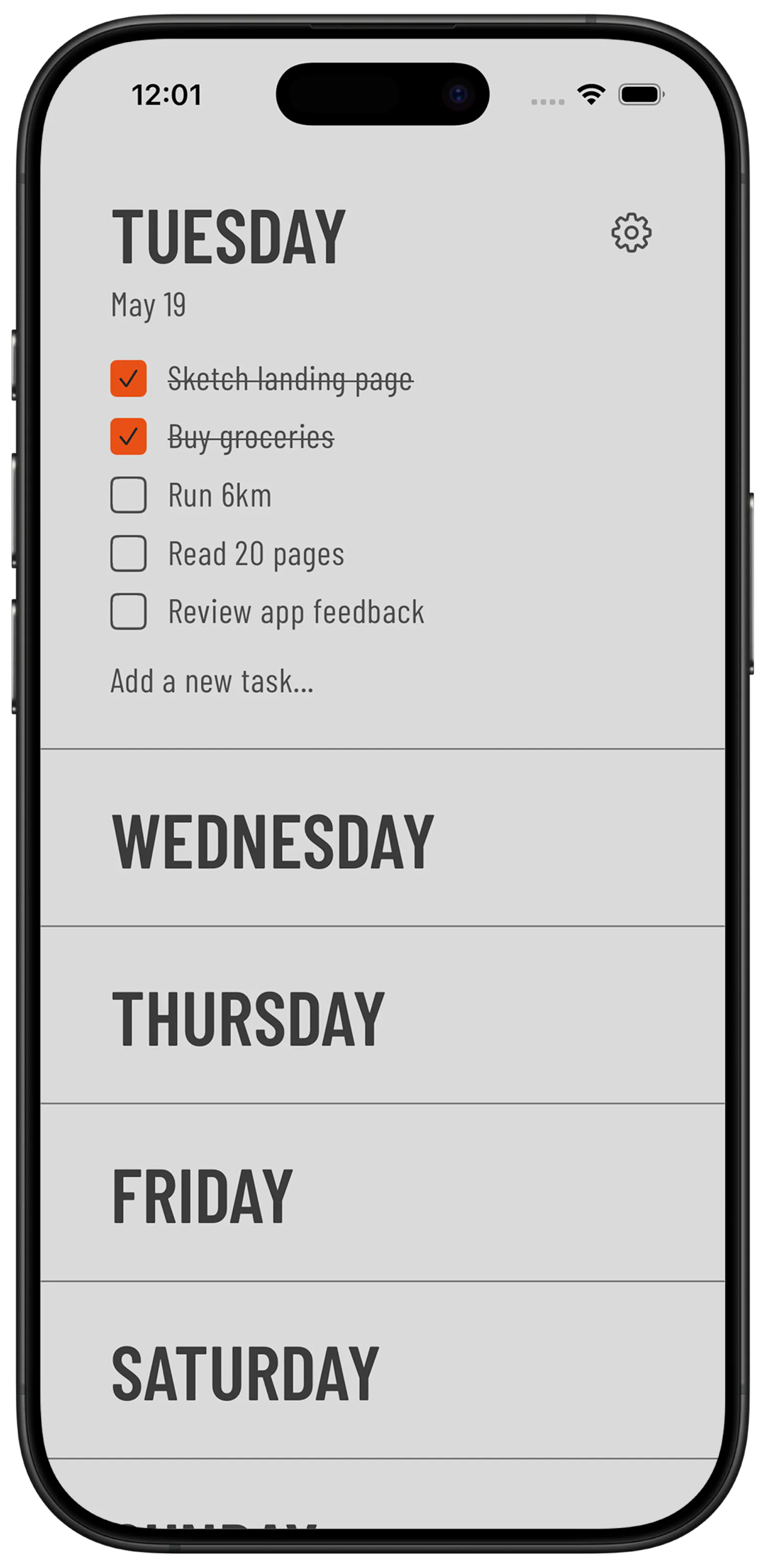 Weeklane screenshot 1