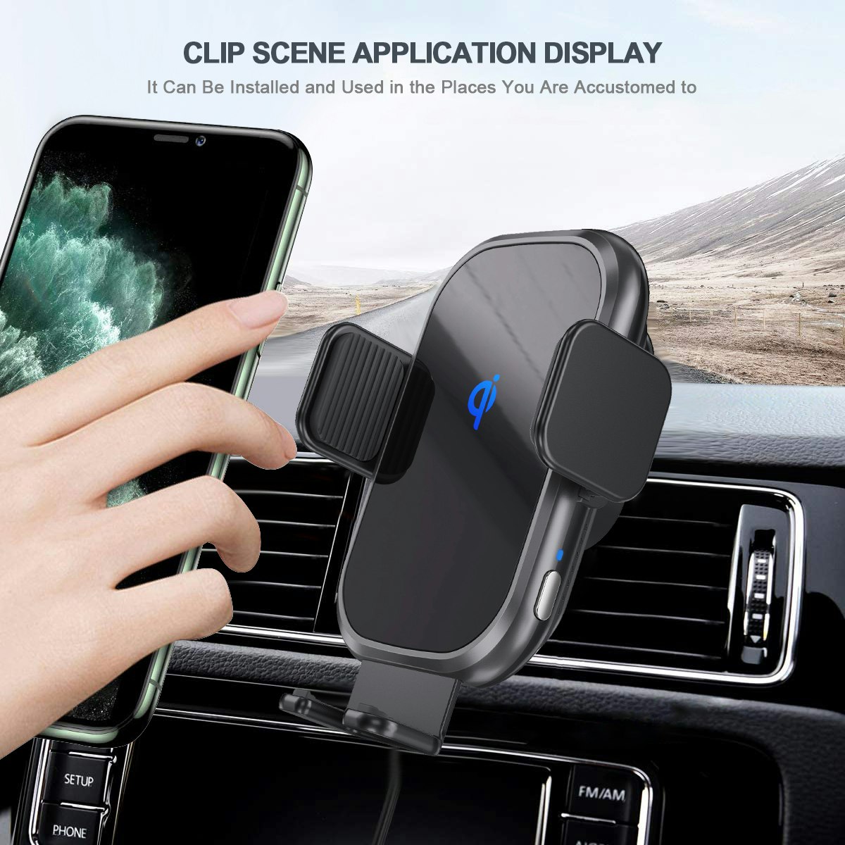 Media Gunung Pengecas Kereta Tanpa Wayar untuk iPhone - Pengecas Kereta Tanpa Wayar 2