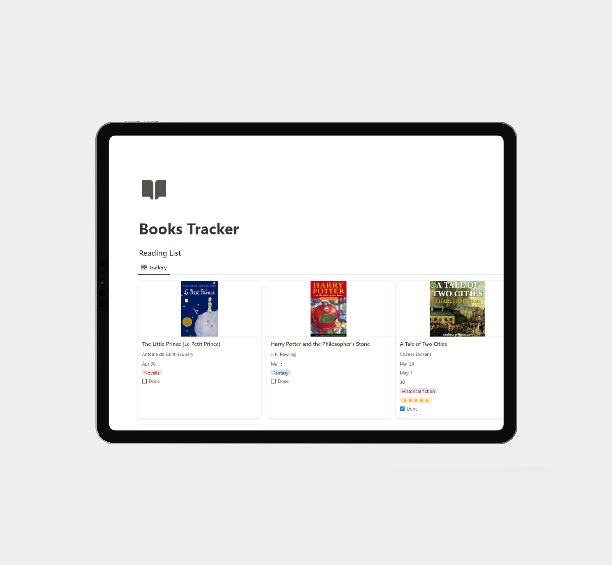 Notion Books Tracker
