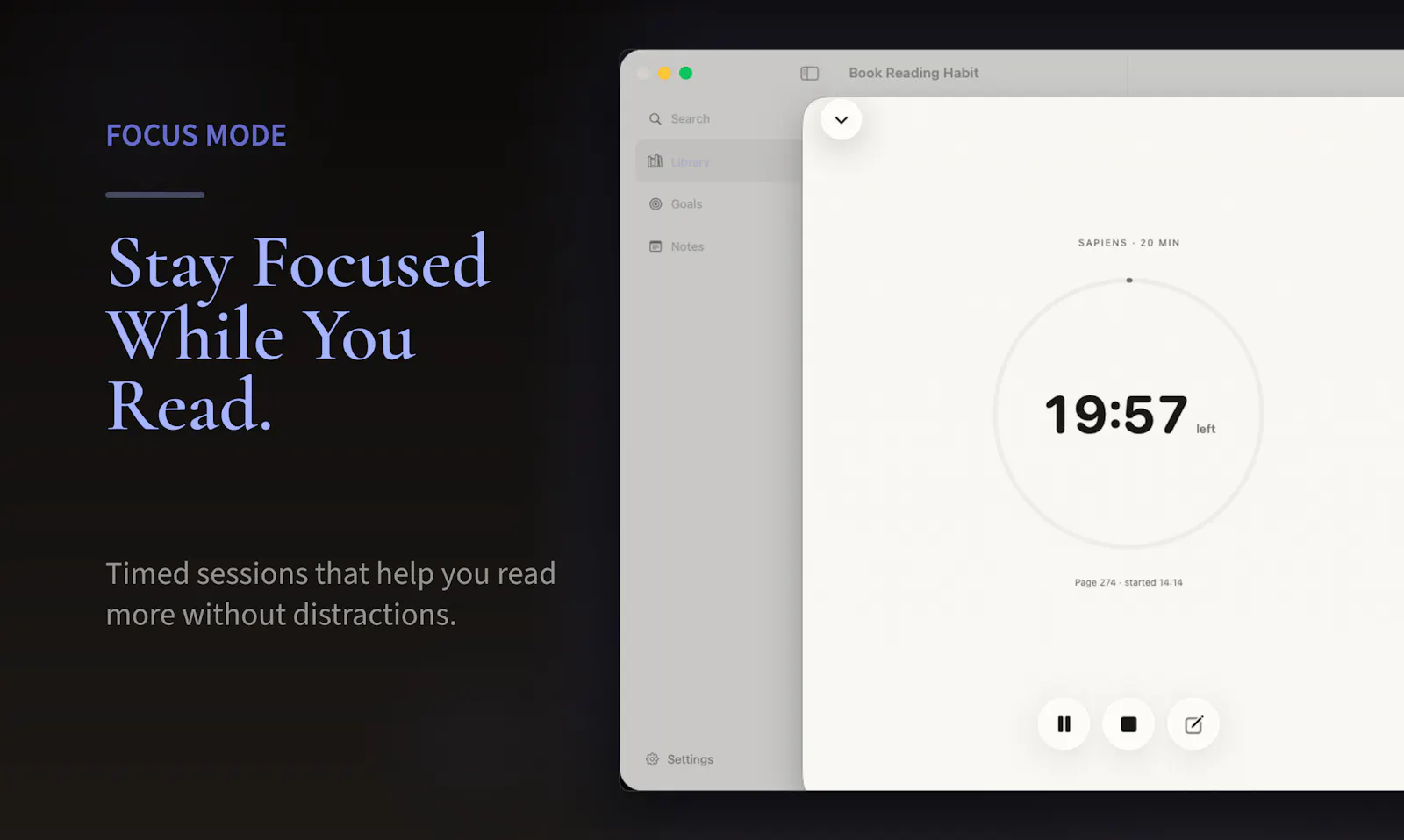 Book Reading Habit - for macOS screenshot 3