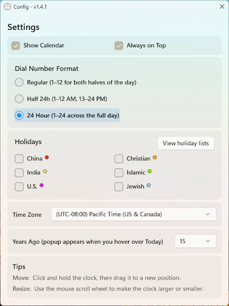 qClock screenshot 2