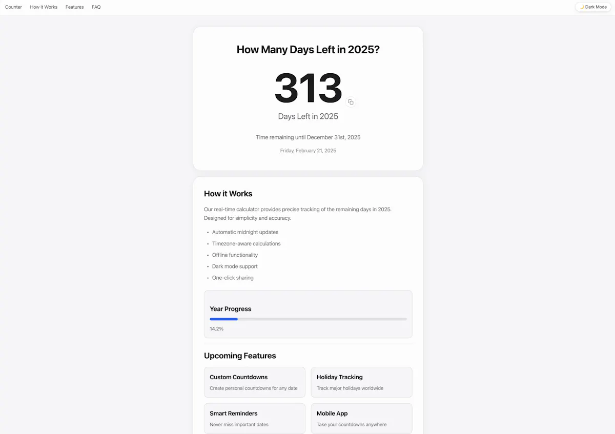 Days Left Calculator