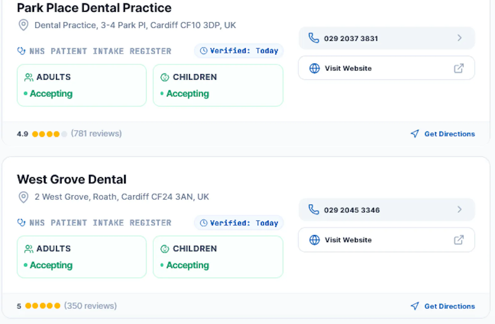 UK NHS Live Dentist Directory screenshot 4