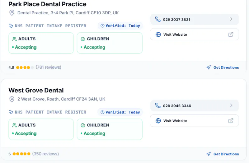 UK NHS Live Dentist Directory screenshot 4