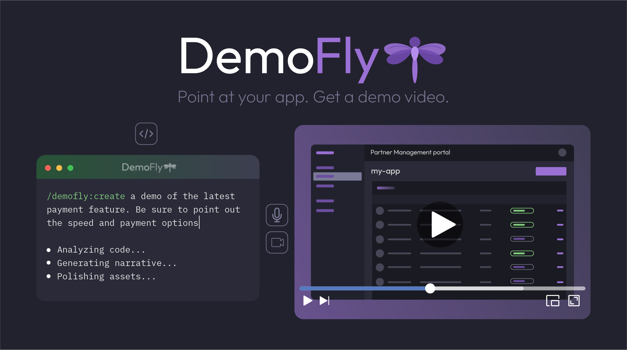 DemoFly — Demos that record themselves - Main product screenshot demonstrating key features and user interface