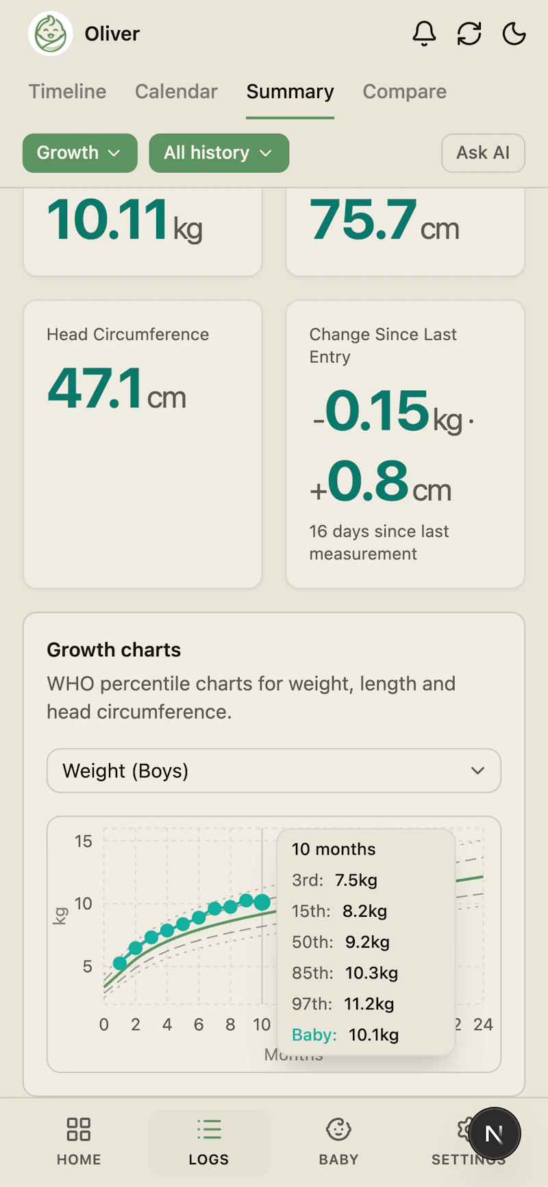 Baby Log screenshot 11