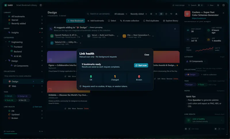 Linkit is a desktop bookmark manager screenshot 6