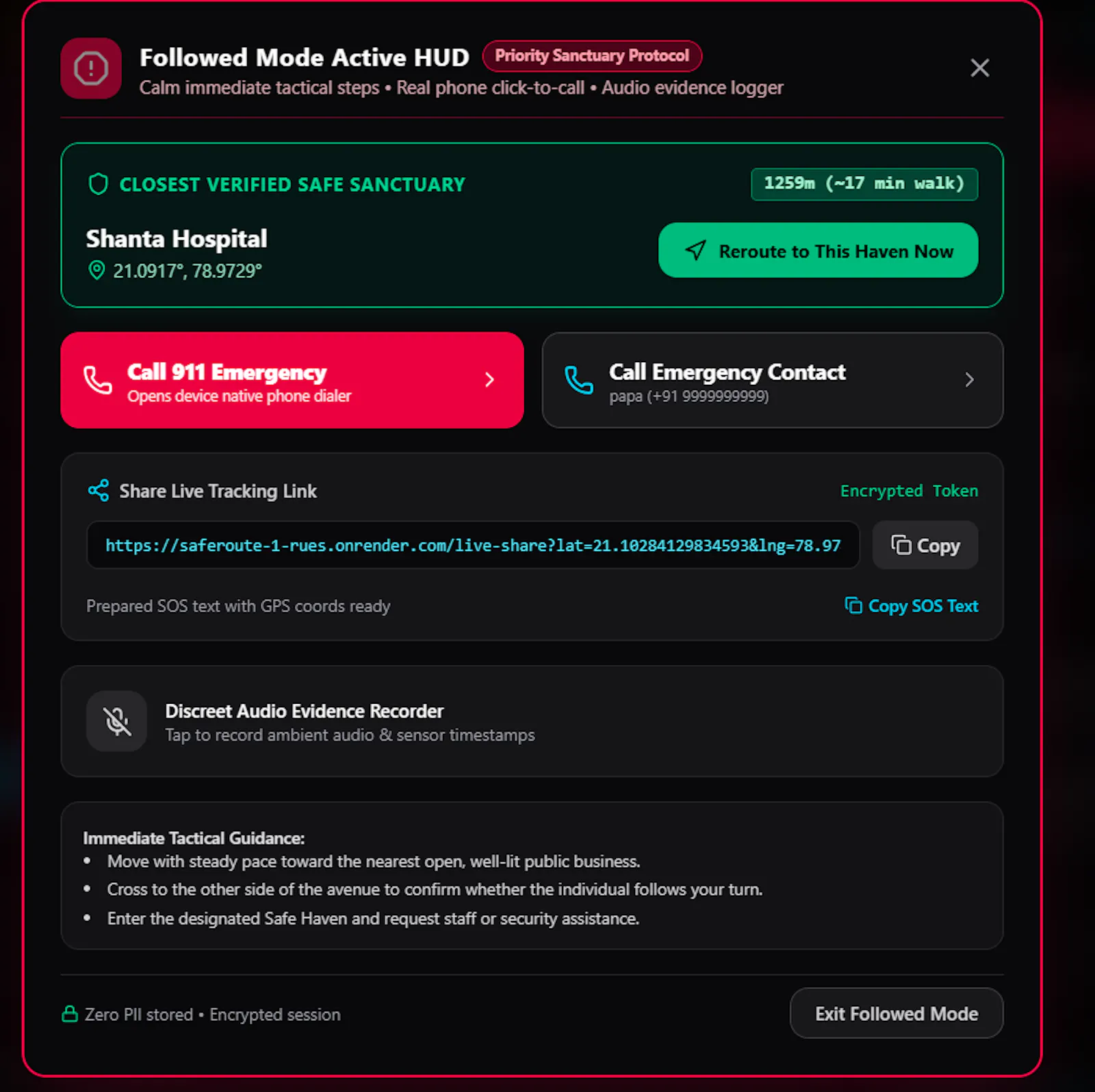 Safe Route screenshot 1