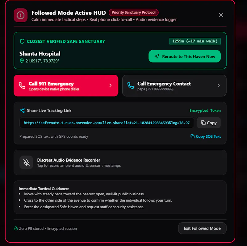 Safe Route screenshot 1