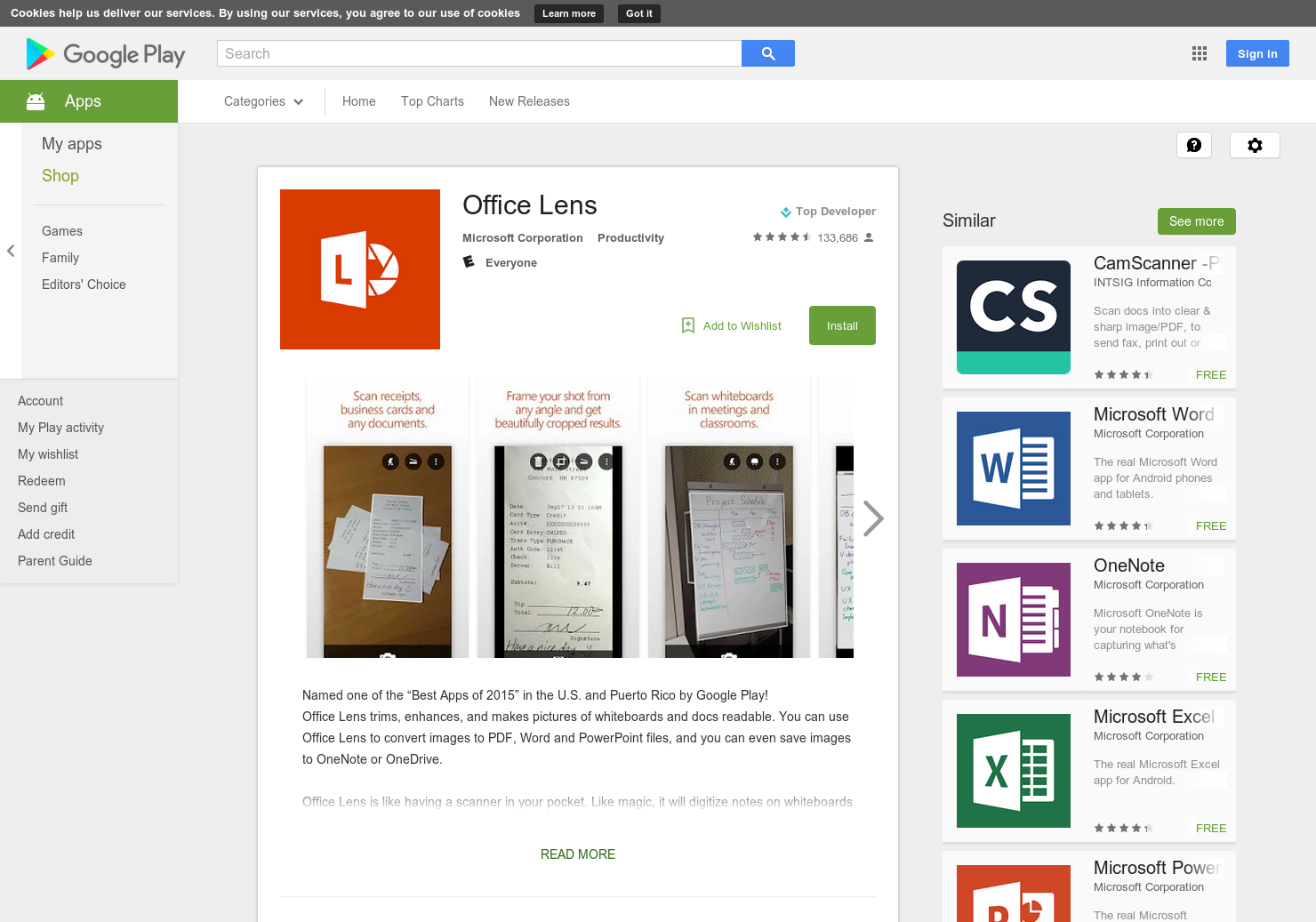 Microsoft Office Lens for Android