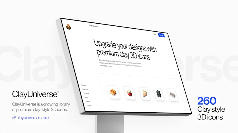 ClayUniverse - Claystyle 3D icon library screenshot 1