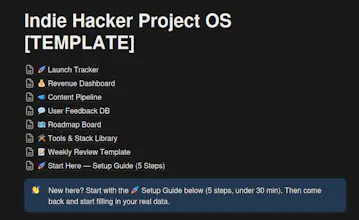 Indie Hacker Project OS gallery image