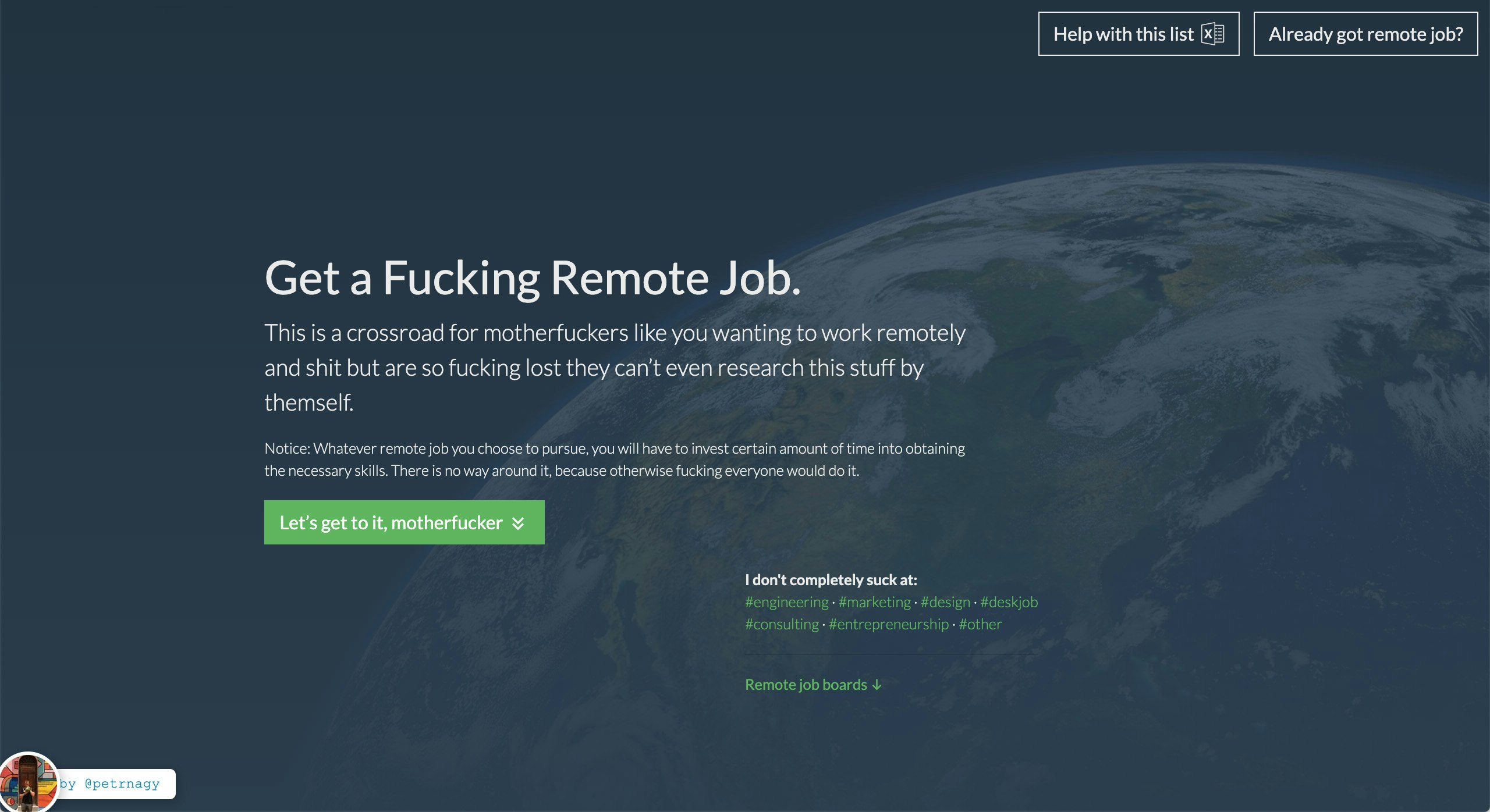 Get a Fucking Remote Job. gallery image