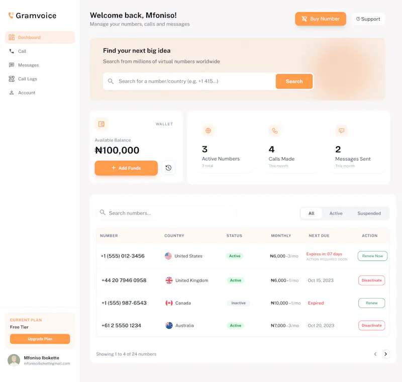 Gramvoice screenshot 2