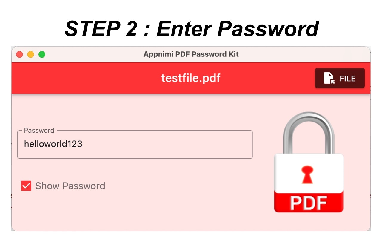 AppNimi PDF -wachtwoordkit - Tool om een ​​zip -bestand te vergrendelen of te ontgrendelen met een wachtwoord. media 2