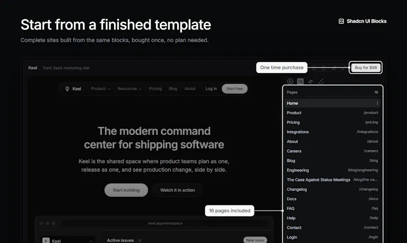 Shadcn UI Blocks 2.0 screenshot 9