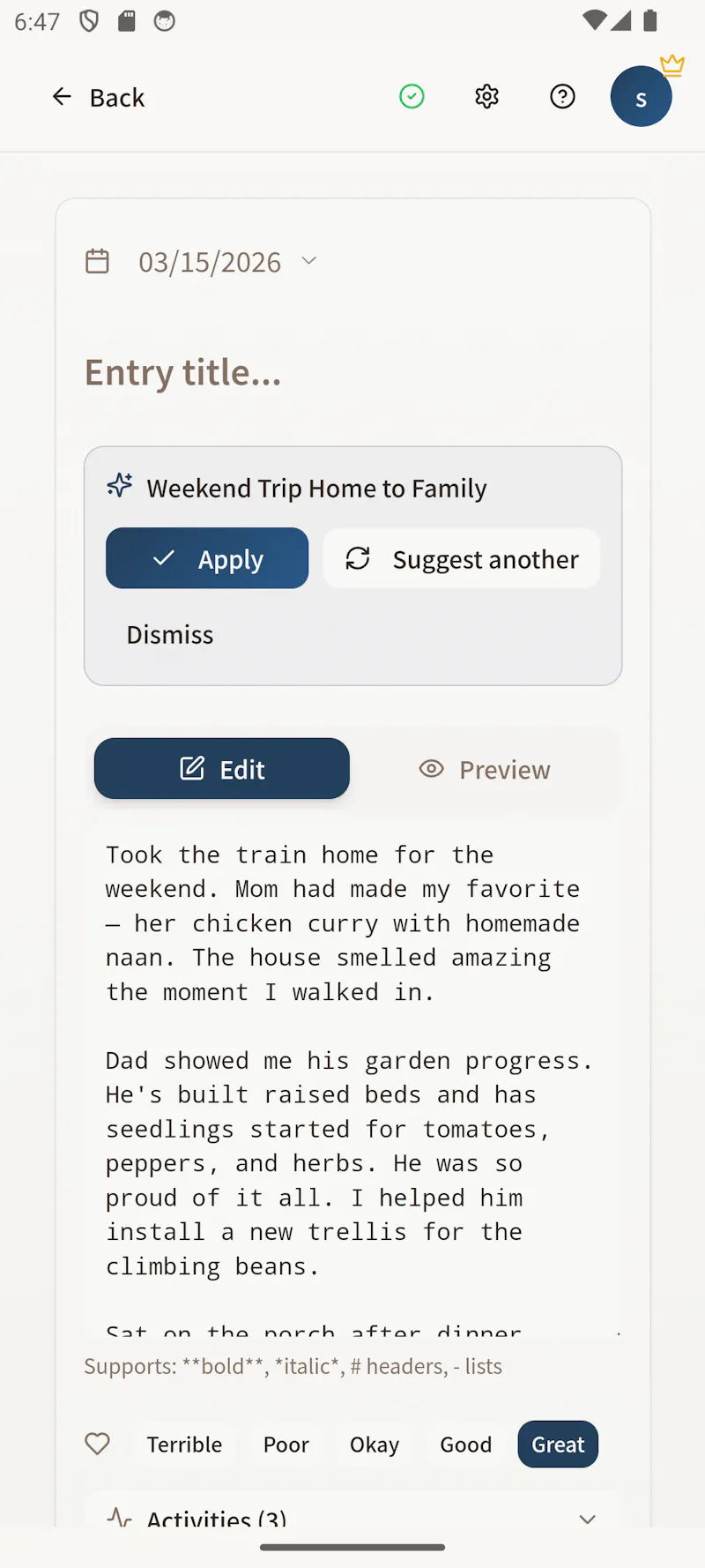 OwnJournal screenshot 4