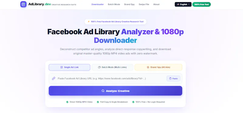 AdLibrary.dev screenshot 1