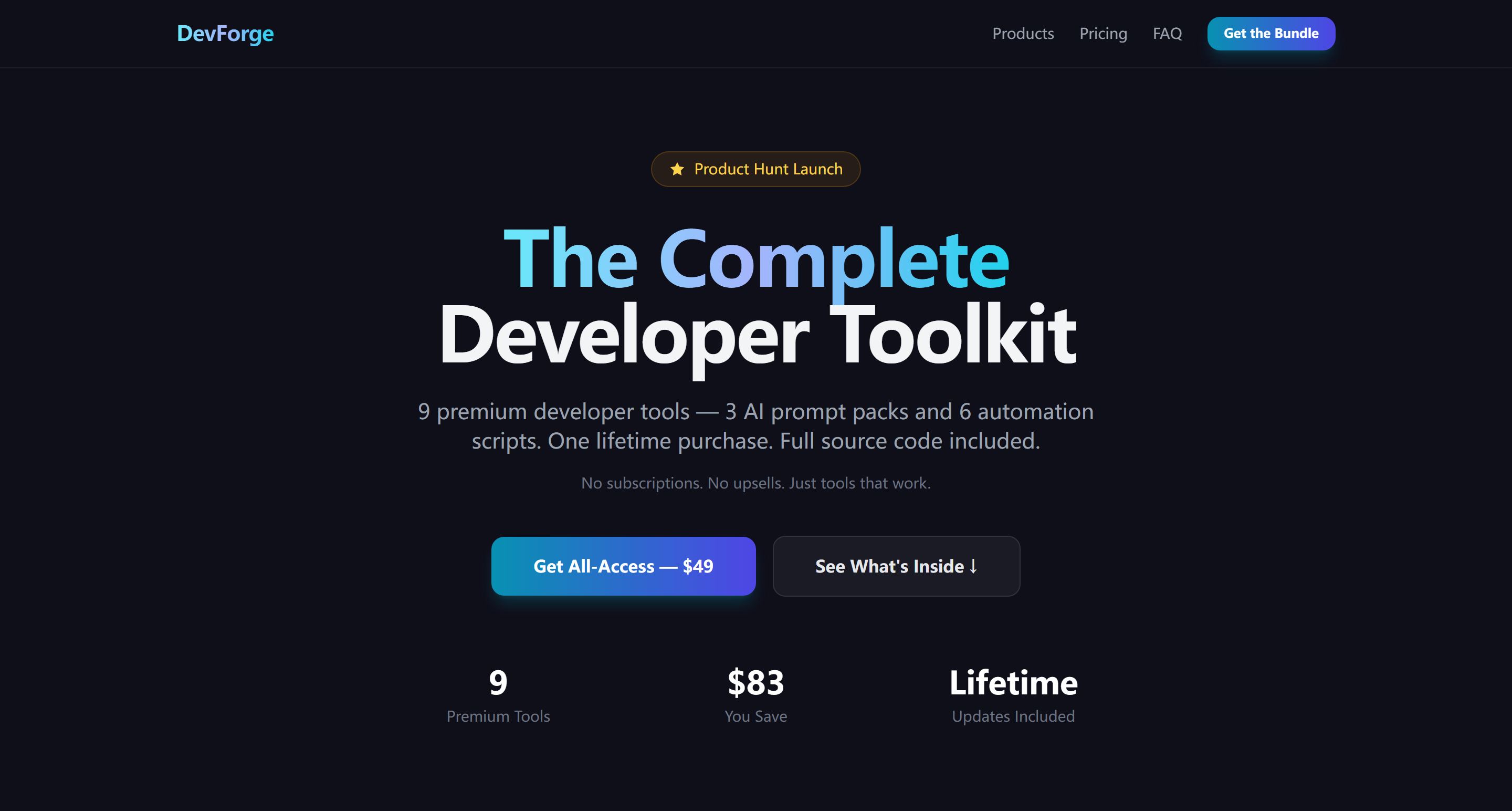 DevForge — Developer Toolkit