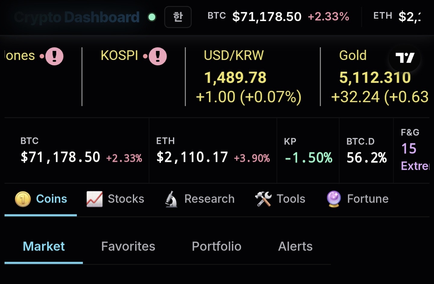 Crypto Dashboard gallery image