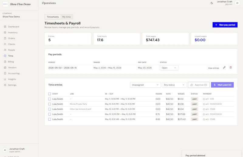 My Show Flow RMS screenshot 5