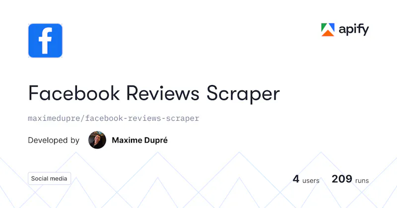 Facebook Reviews Scraper screenshot 1