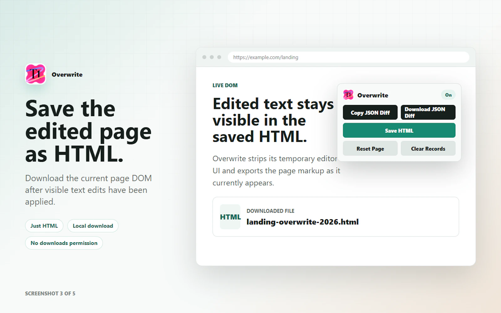 Overwrite screenshot 3