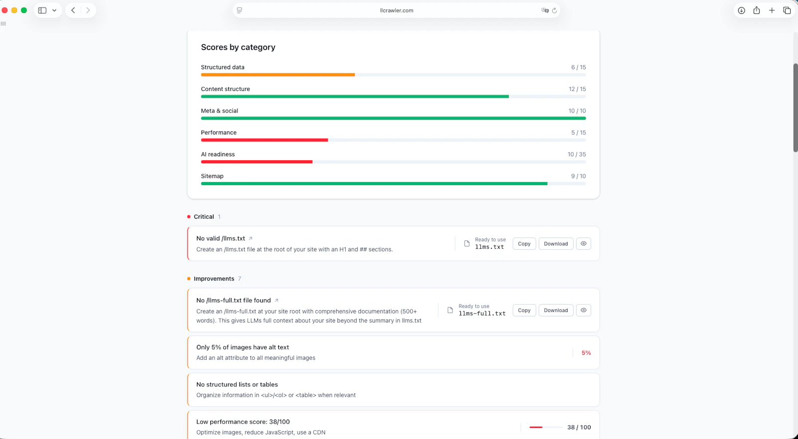 LLCrawler screenshot 3