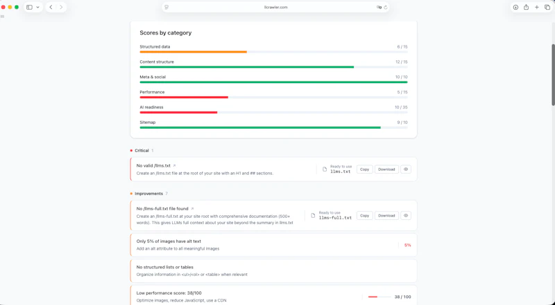 LLCrawler screenshot 3