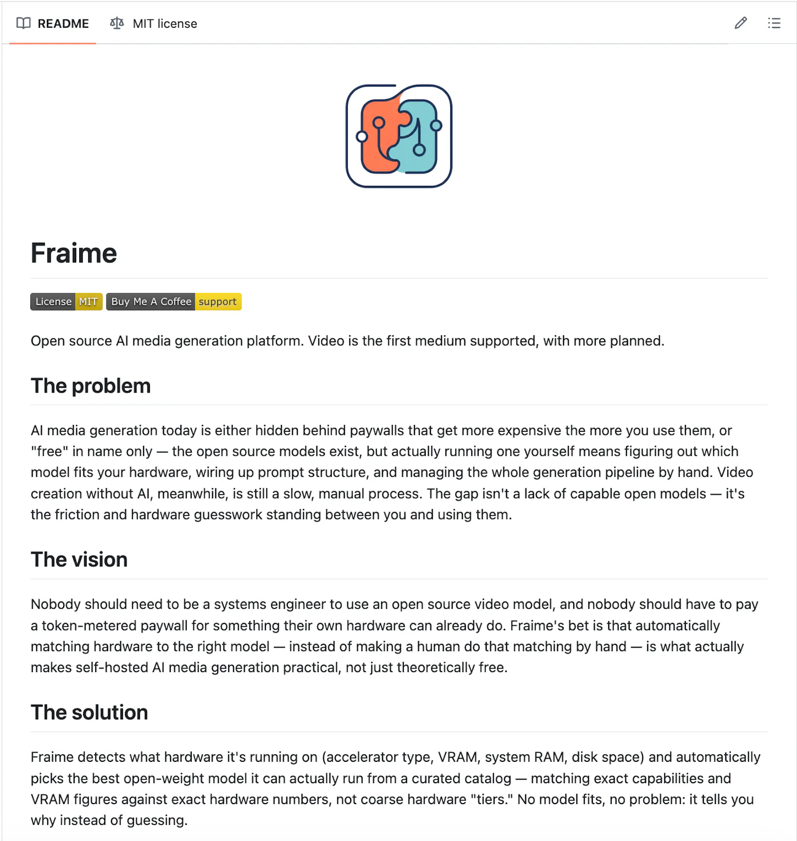 Fraime screenshot 1