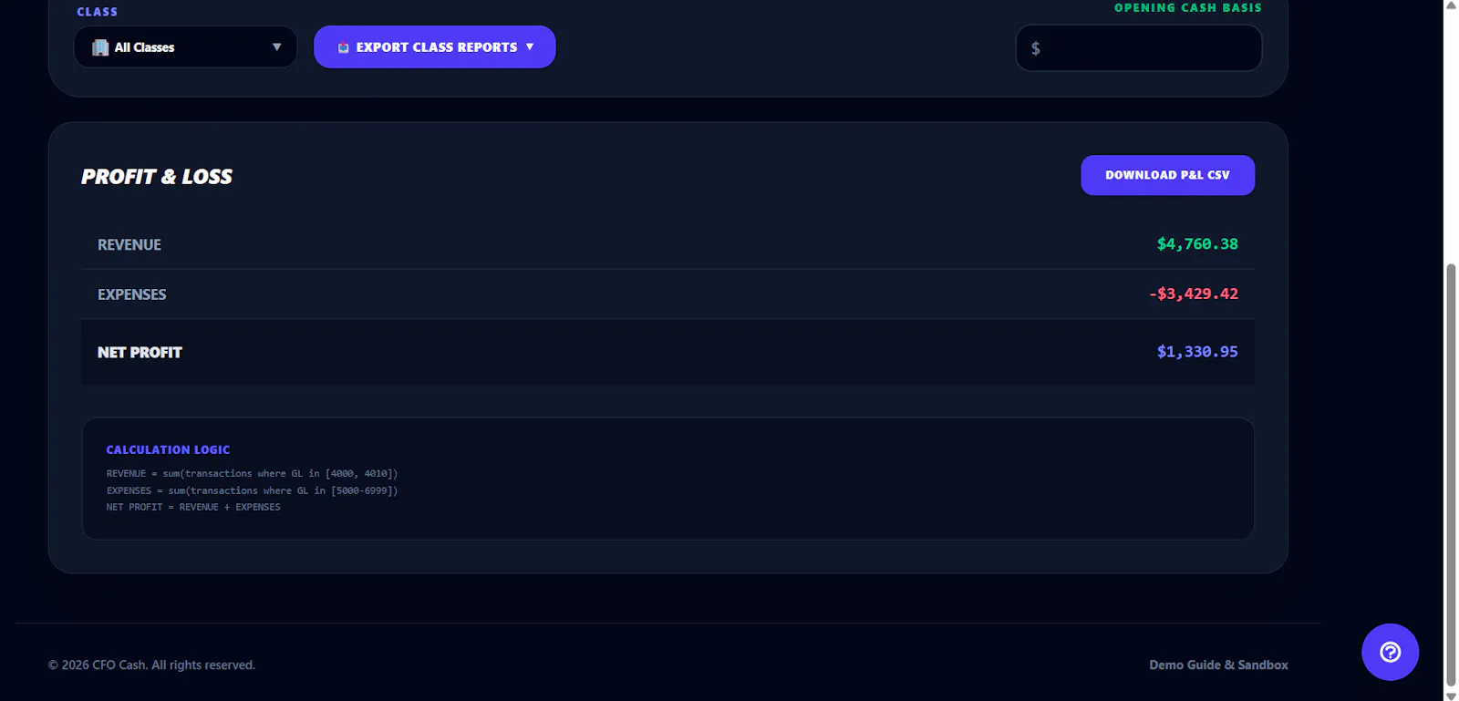 CFO Cash screenshot 3