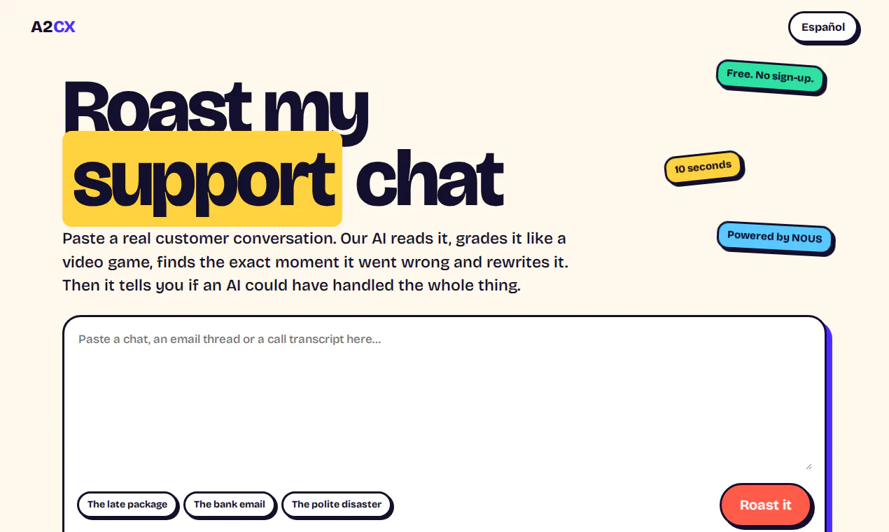 Support Roast by A2CX logo