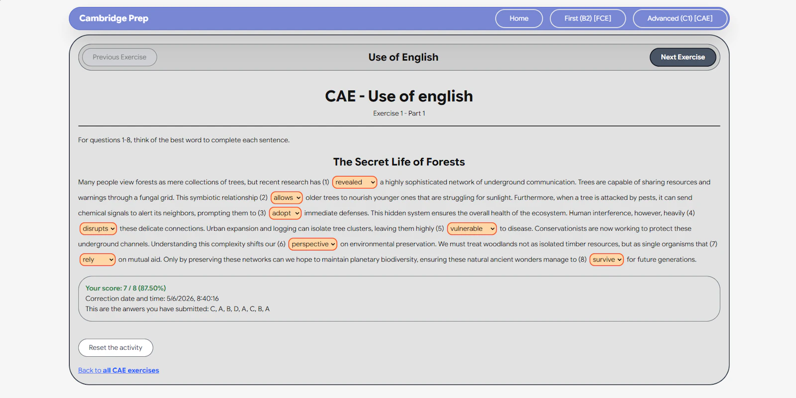 Cambridge Prep screenshot 6
