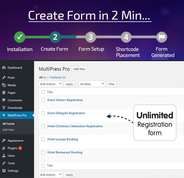 Multi Step Registration Plugin gallery image