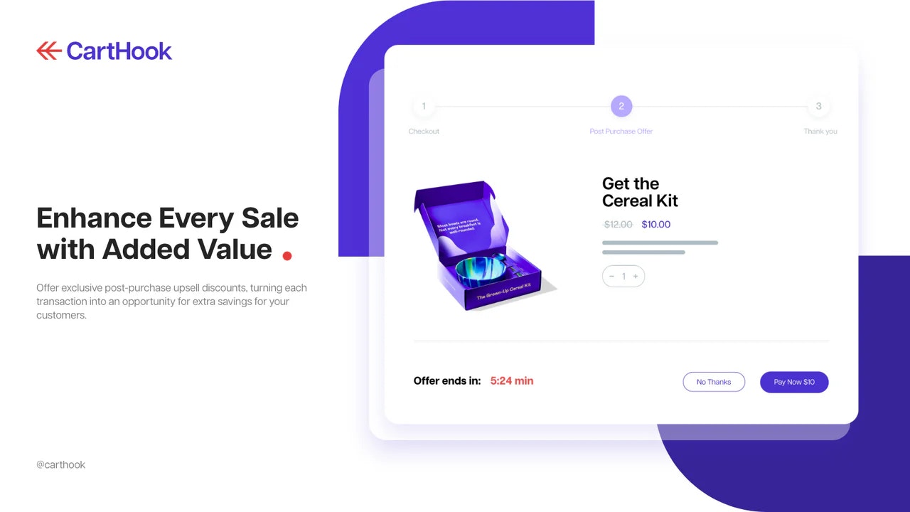 Karthook Upsels - Satış Sonrası Upsell Teklifleri için Çözümünüz Shopify'da medya 5