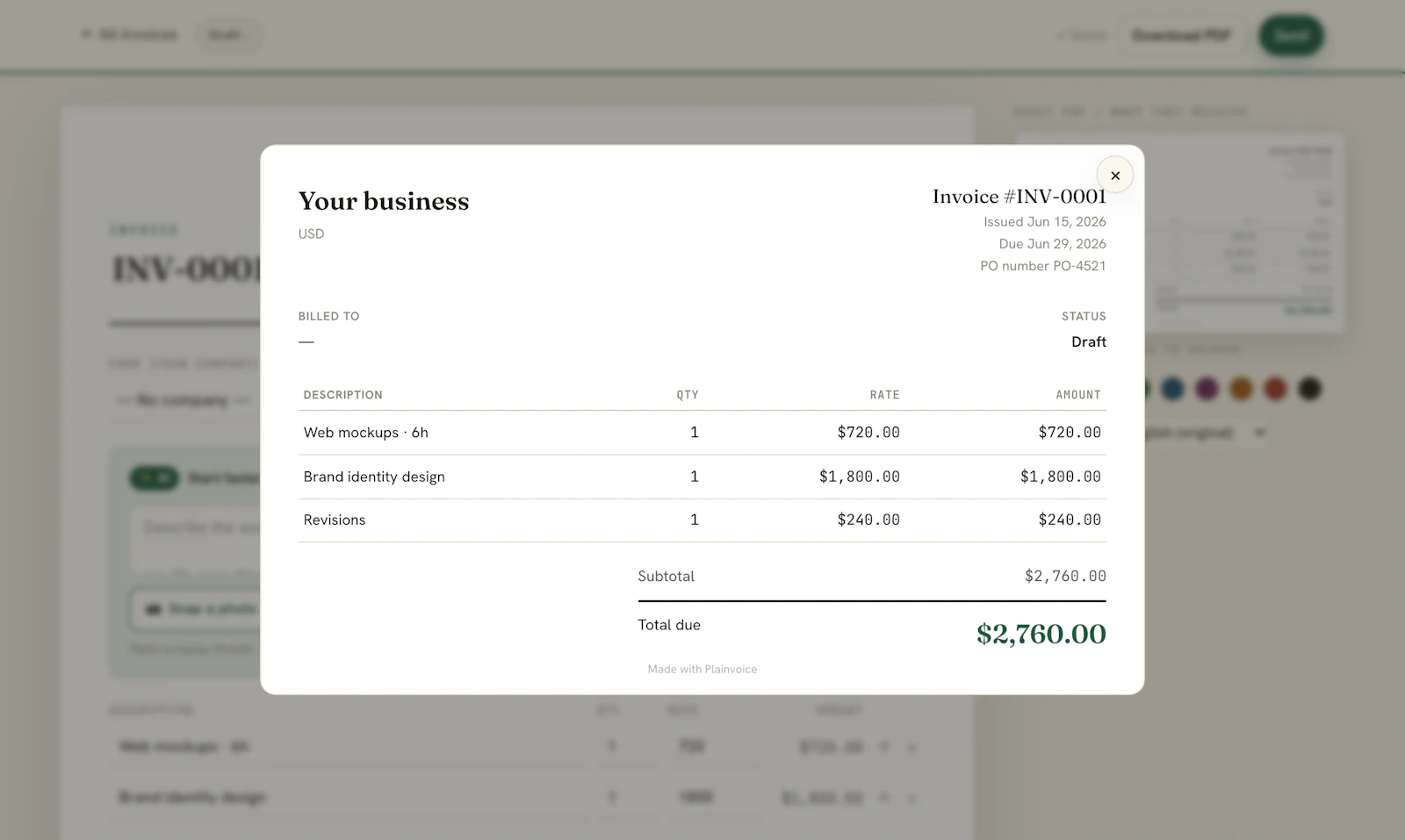 Plainvoice screenshot 5