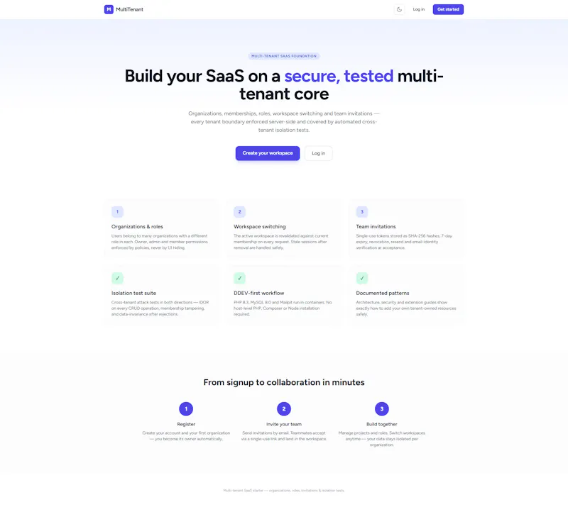 Laravel Multi-Tenant SaaS Starter Kit screenshot 7