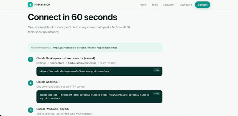 FinPlan MCP screenshot 3