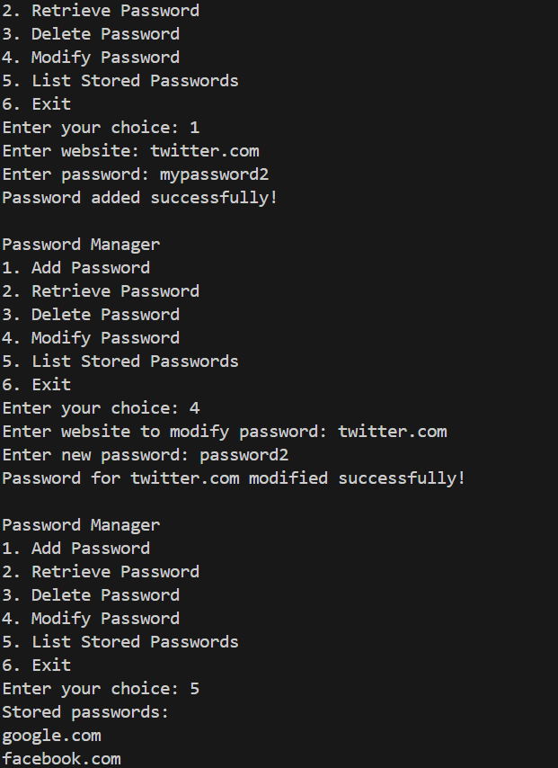 C CLIパスワードマネージャー - Cで構築された単純なコマンドラインパスワードマネージャーメディア3