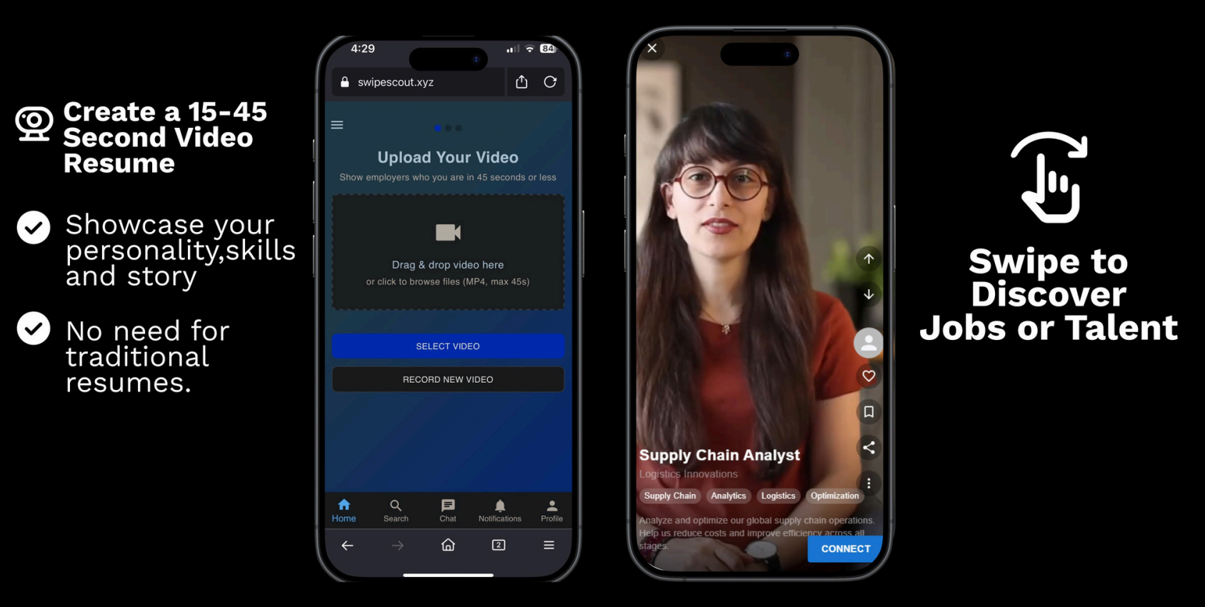 Mídia 2 de SwipeScout - Contratação para a geração de vídeo